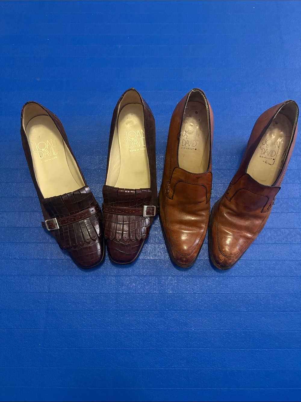(2) Vintage Joan & David Italian Loafer Heels